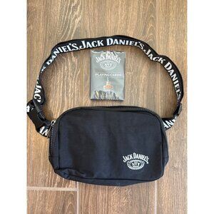 Jack Daniels Fanny Pack Waist Bag Black Bum Crossbody NEW with New deck of Cards